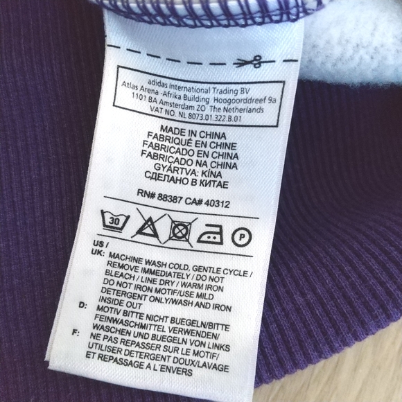 【Like new】adidas hoodie size S purple color for women - Picture 6 of 8